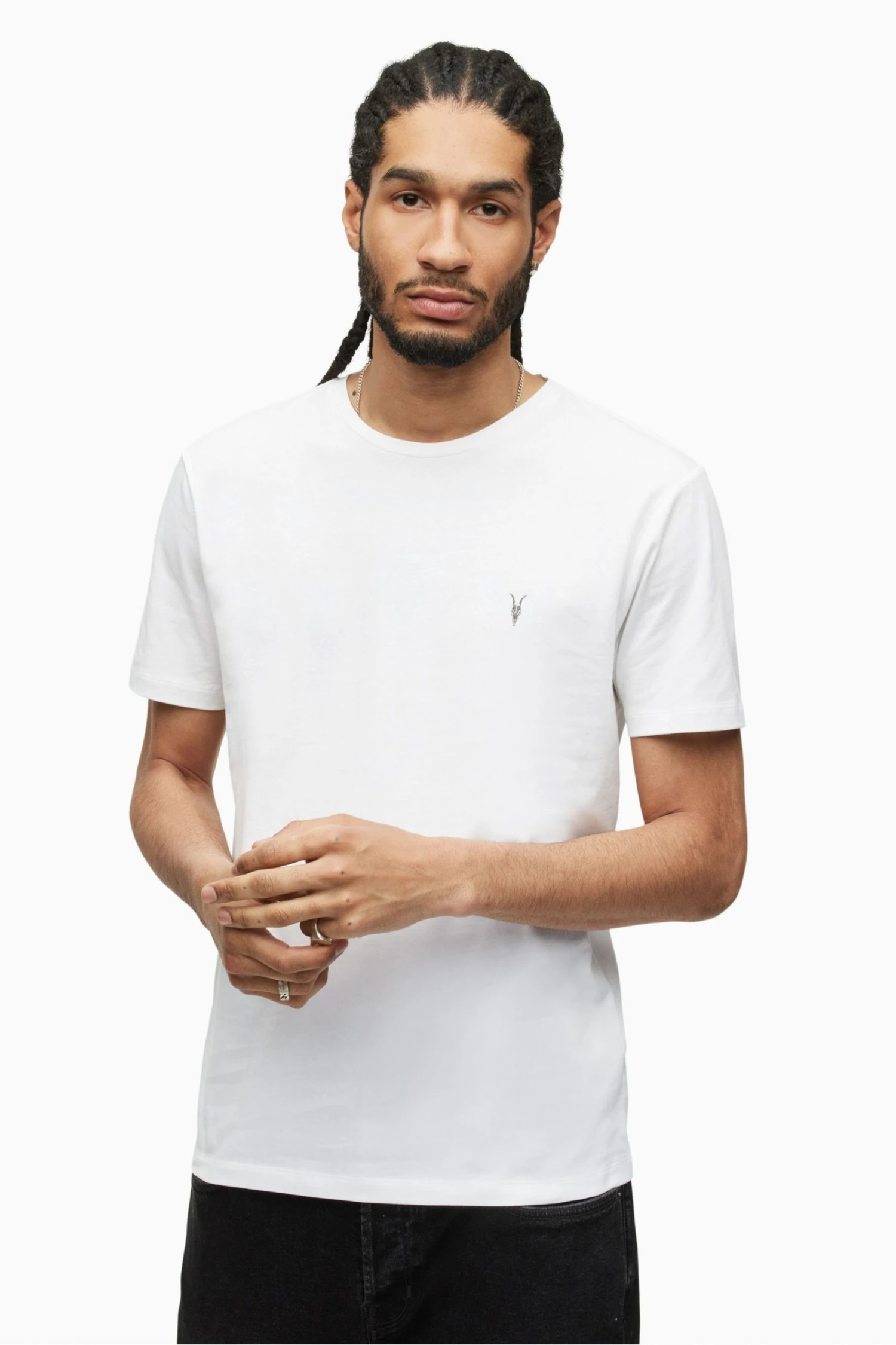 All Saints AllSaints Brace Blue Short Sleeve Crew T-Shirt Three Pack - Image 5