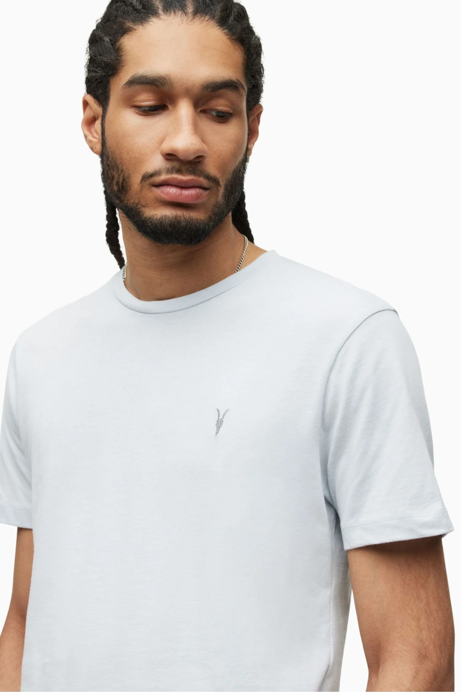 All Saints AllSaints Brace Blue Short Sleeve Crew T-Shirt Three Pack - Image 6