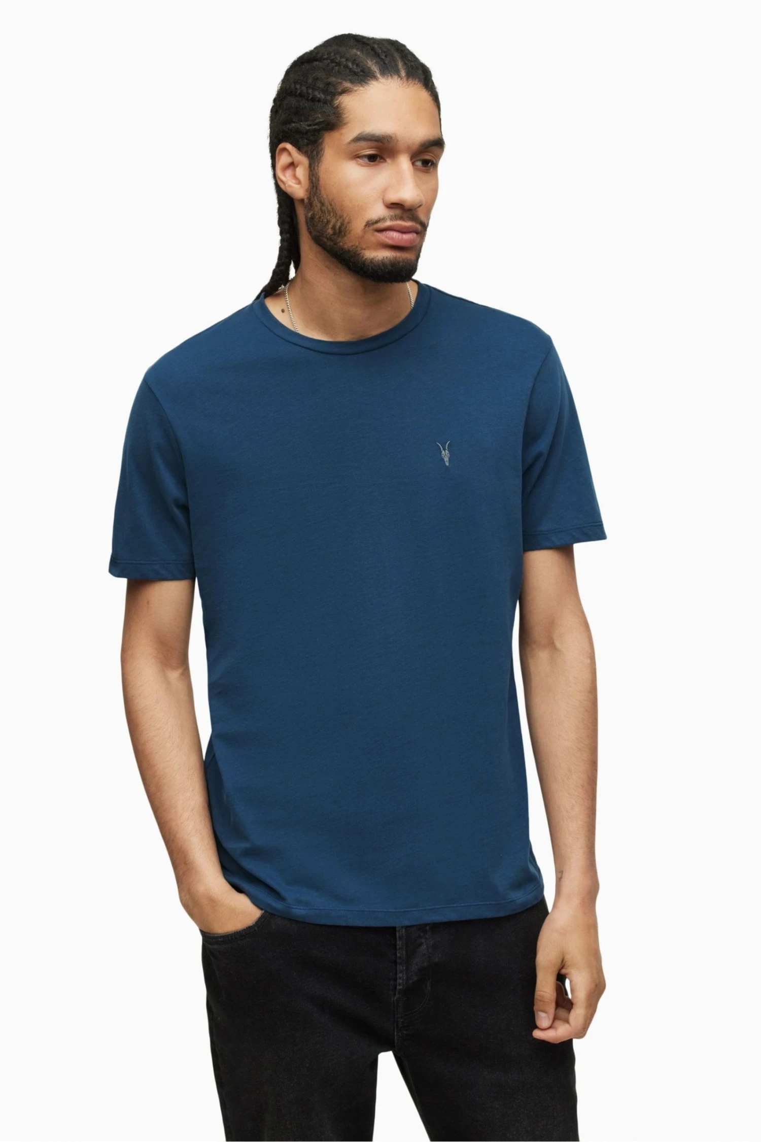 All Saints AllSaints Brace Blue Short Sleeve Crew T-Shirt Three Pack - Image 7