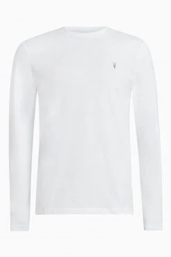 All Saints AllSaints White Brace Long-Sleeve Crew T-Shirt