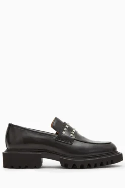 All Saints AllSaints Lola Black Stud Loafers