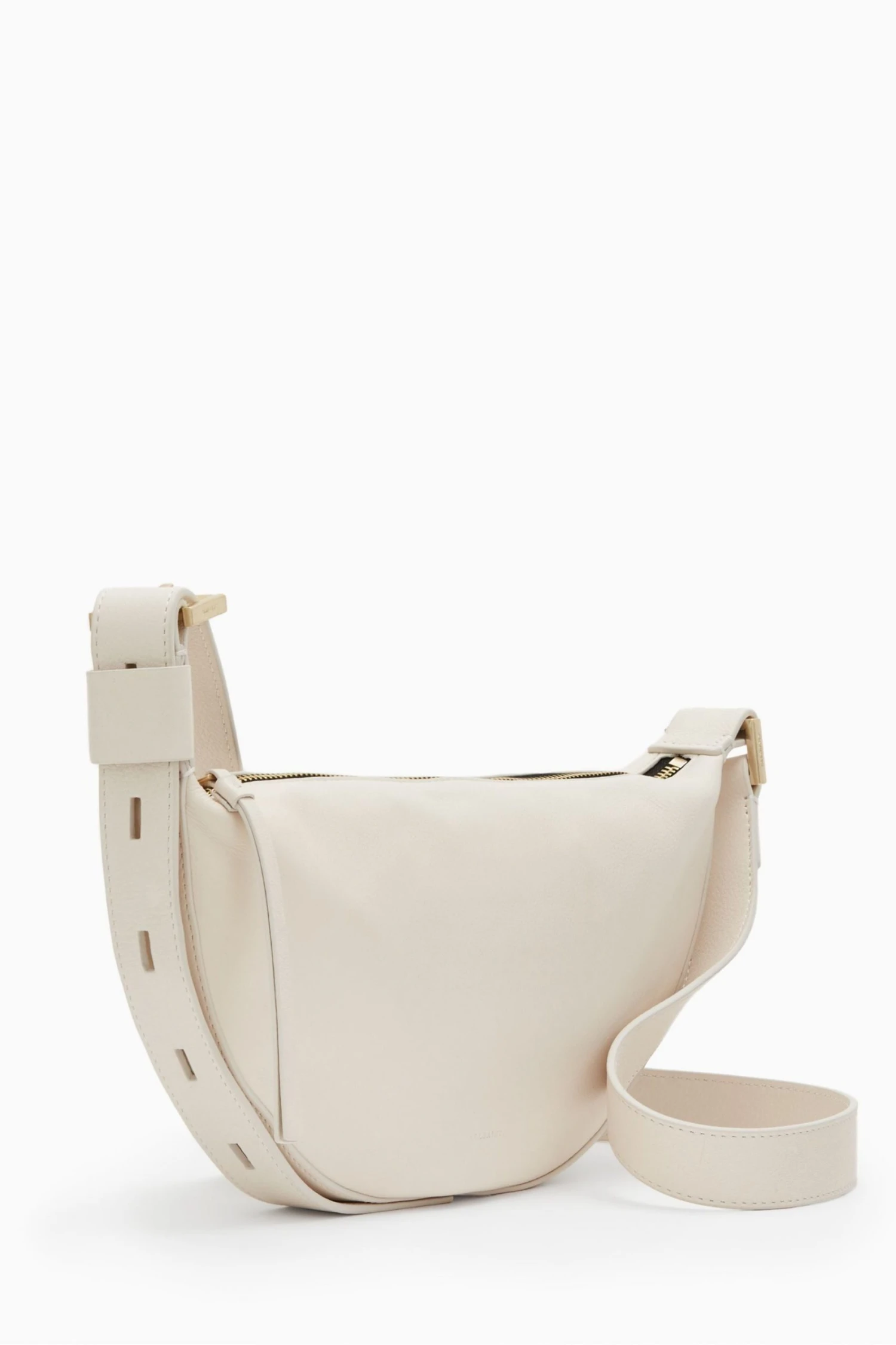 All Saints AllSaints White Half Moon Cross-Body Bag - Image 3