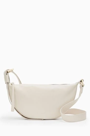 All Saints AllSaints White Half Moon Cross-Body Bag - Image 8