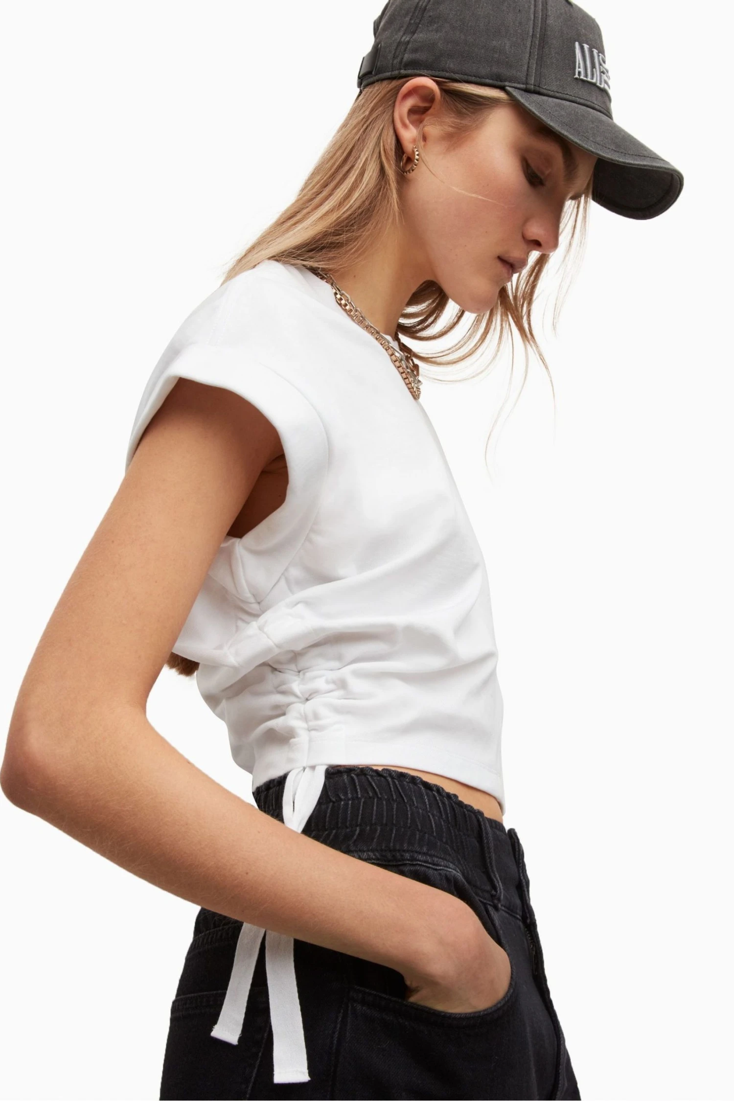 All Saints AllSaints White Mira T-Shirt - Image 3