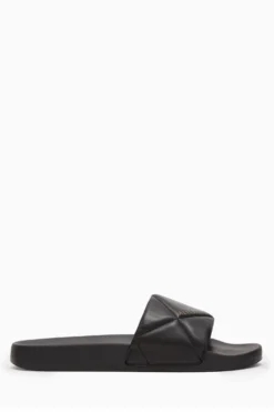All Saints AllSaints Black Bell Sliders