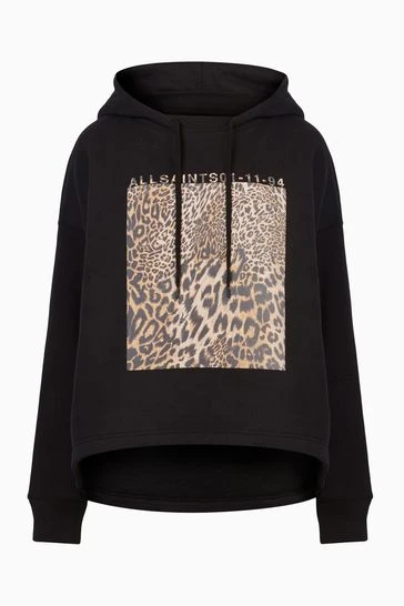 All Saints AllSaints Black Capso Kiku Etienne Hoodie - Image 7
