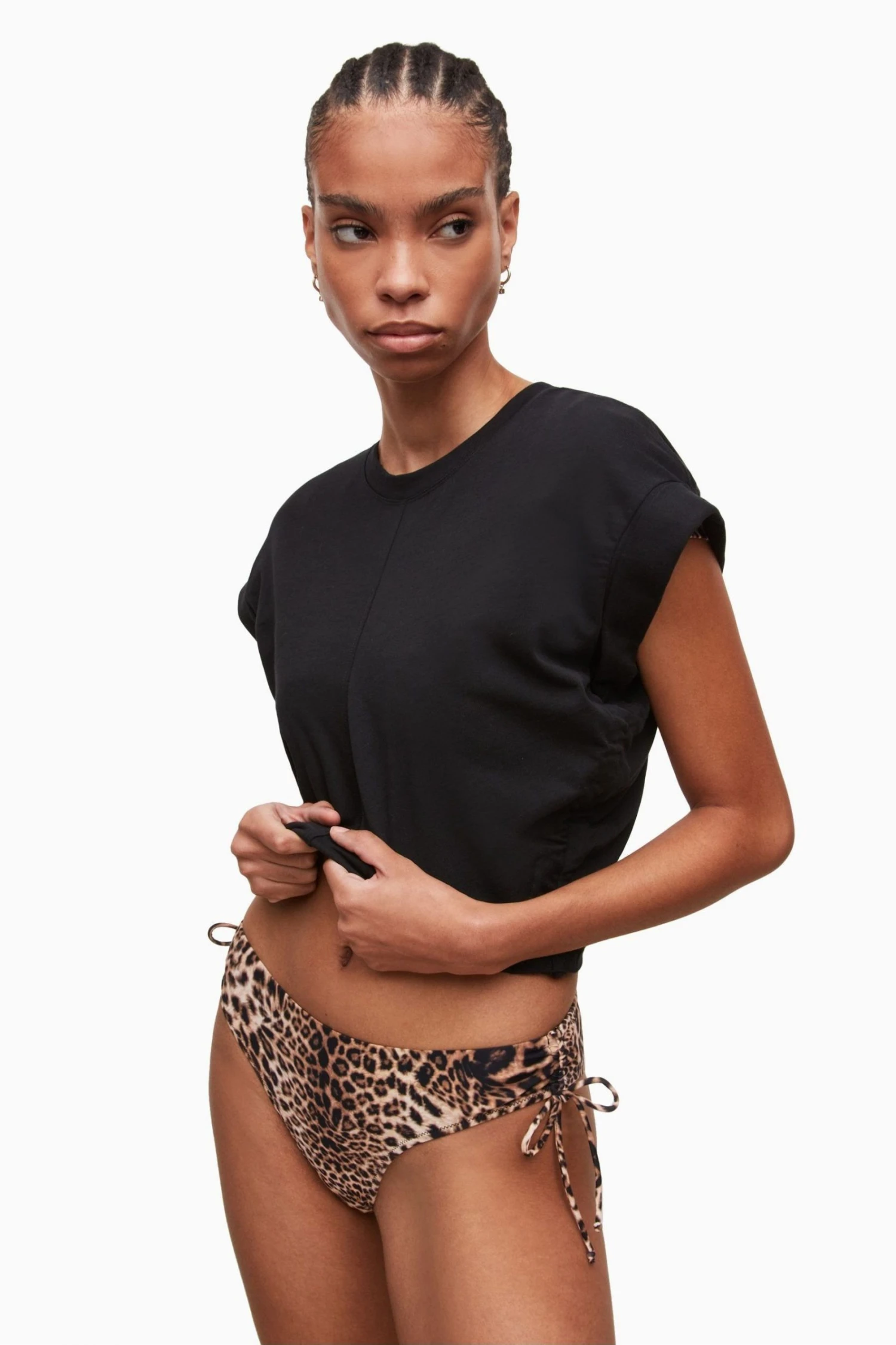 All Saints AllSaints Brown Bo Kiku Bikini Bottoms