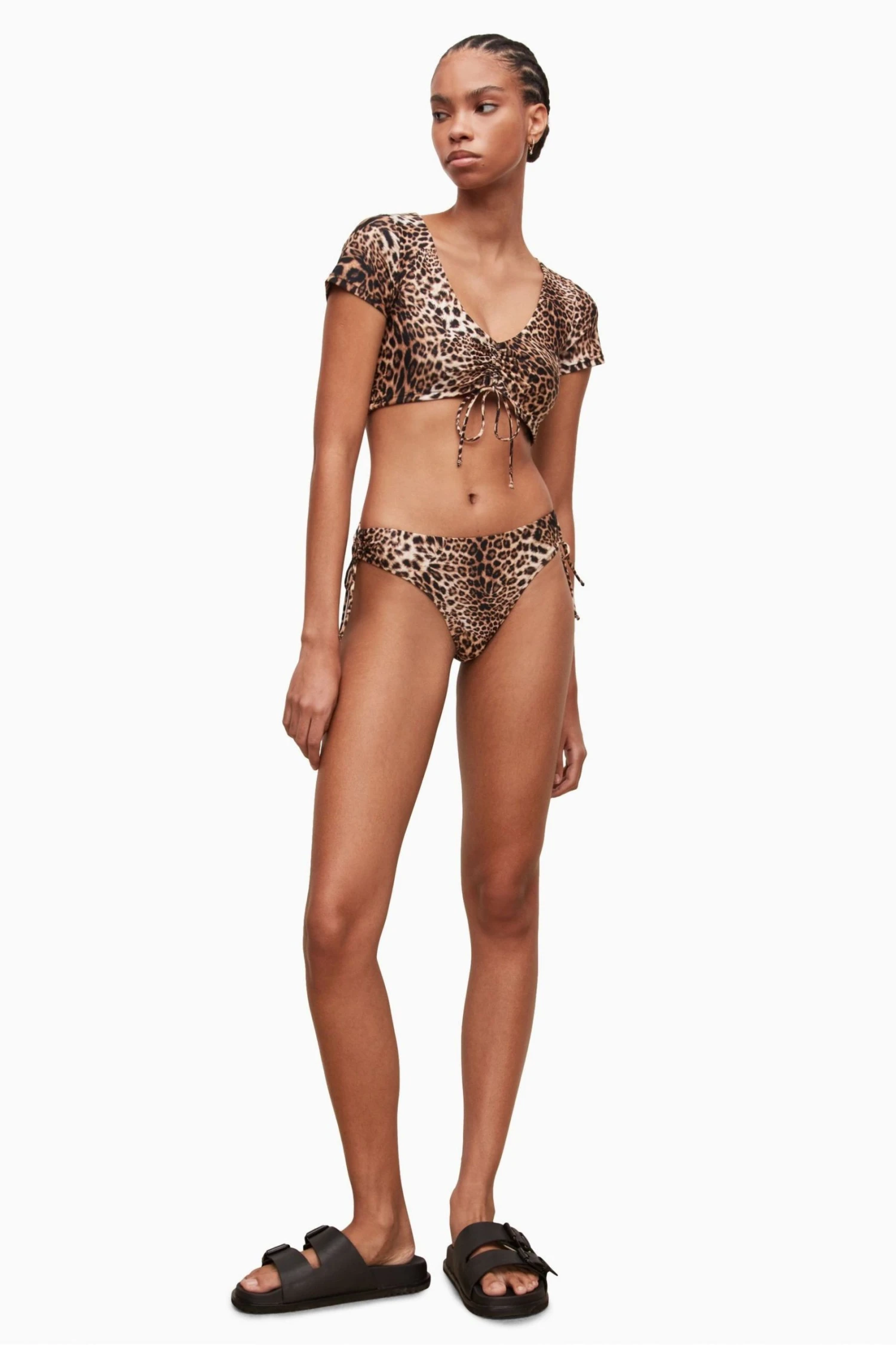 All Saints AllSaints Brown Bo Kiku Bikini Bottoms - Image 4