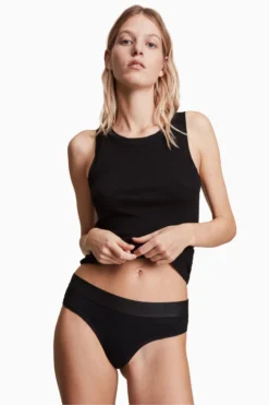 All Saints AllSaints Black Betha Thongs 3 Pack