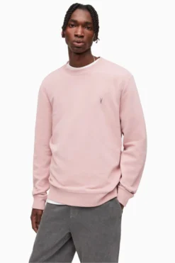 All Saints AllSaints Pink Raven Crew Sweat Top