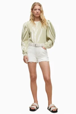 All Saints AllSaints Green Elizah Sweatshirt