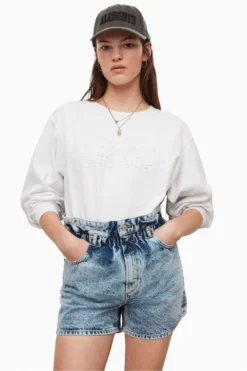 All Saints AllSaints White Address Demi Sweatshirt