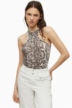 All Saints AllSaints Norma Noche White Bodysuit