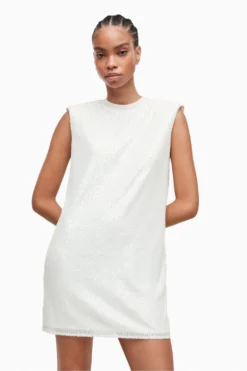 All Saints Juela White Sleeveless Dress