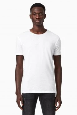 All Saints AllSaints White Figure Ss Crew T-Shirt
