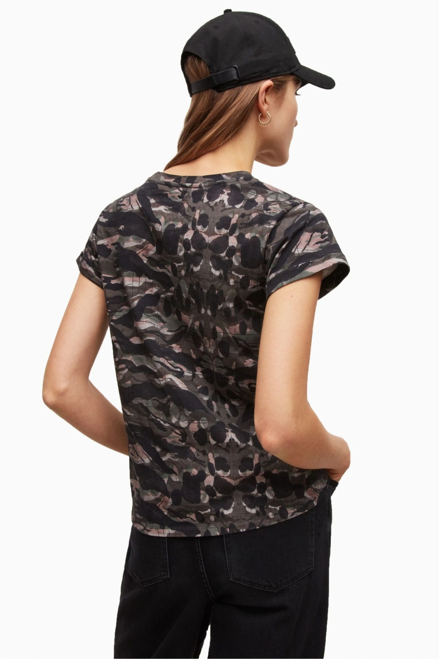 All Saints AllSaints Green Oniyuri Anna T-Shirt - Image 2