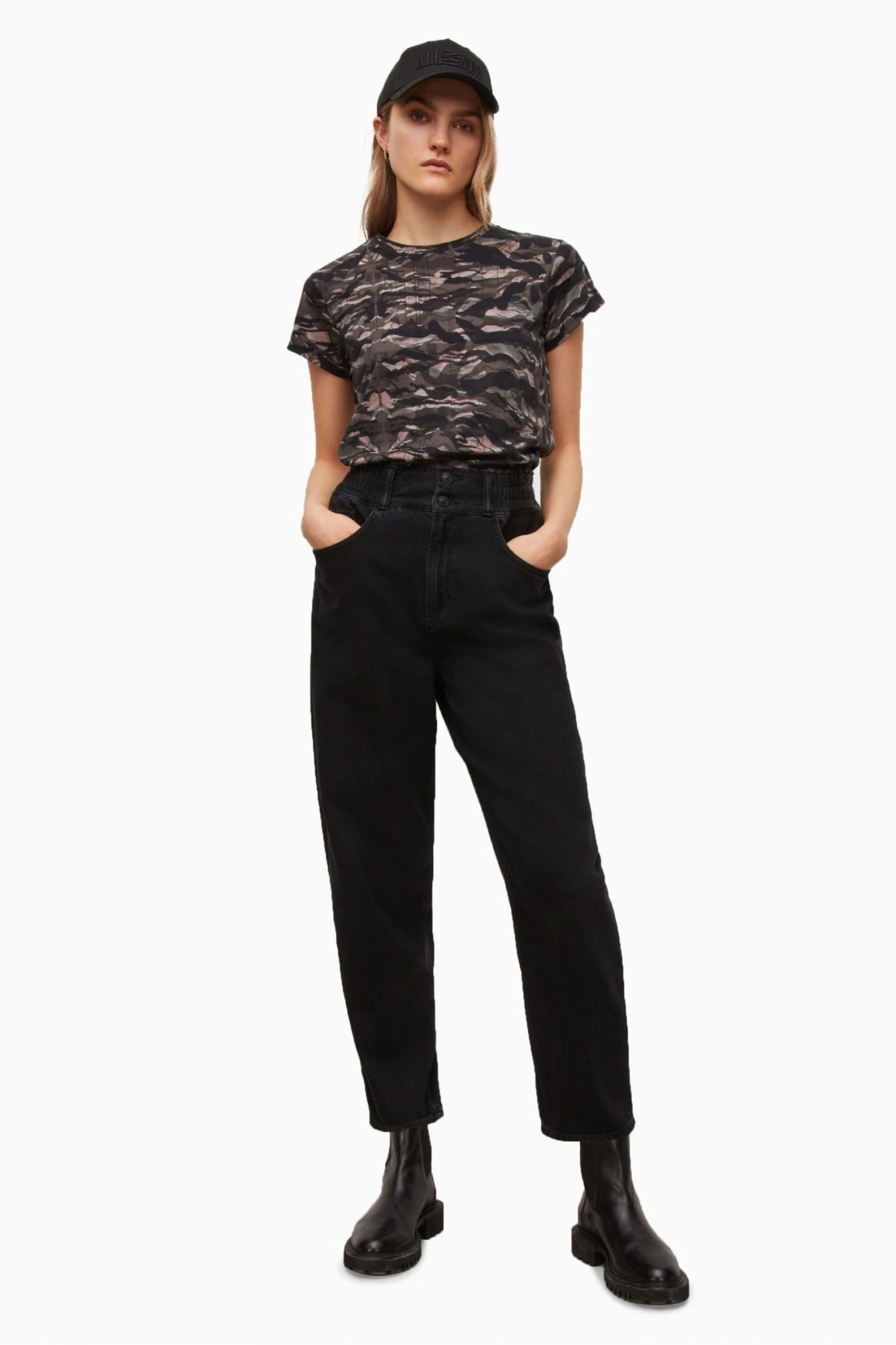 All Saints AllSaints Green Oniyuri Anna T-Shirt - Image 4