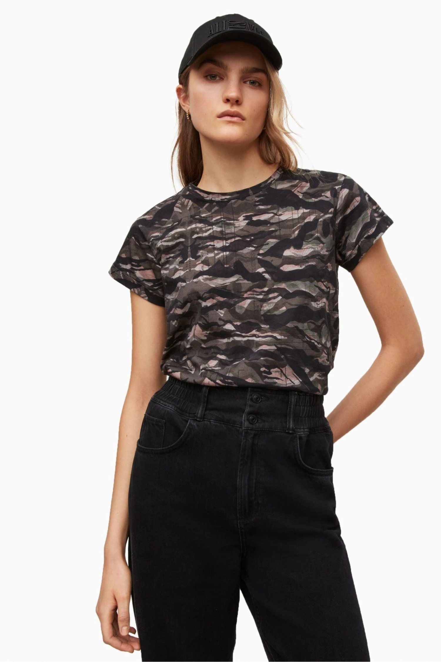 All Saints AllSaints Green Oniyuri Anna T-Shirt - Image 5