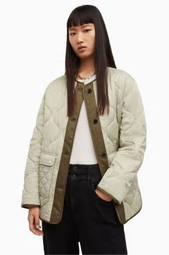 All Saints AllSaints Cream Foxi Liner Jacket