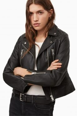 All Saints AllSaints Black Sulby Biker Jacket