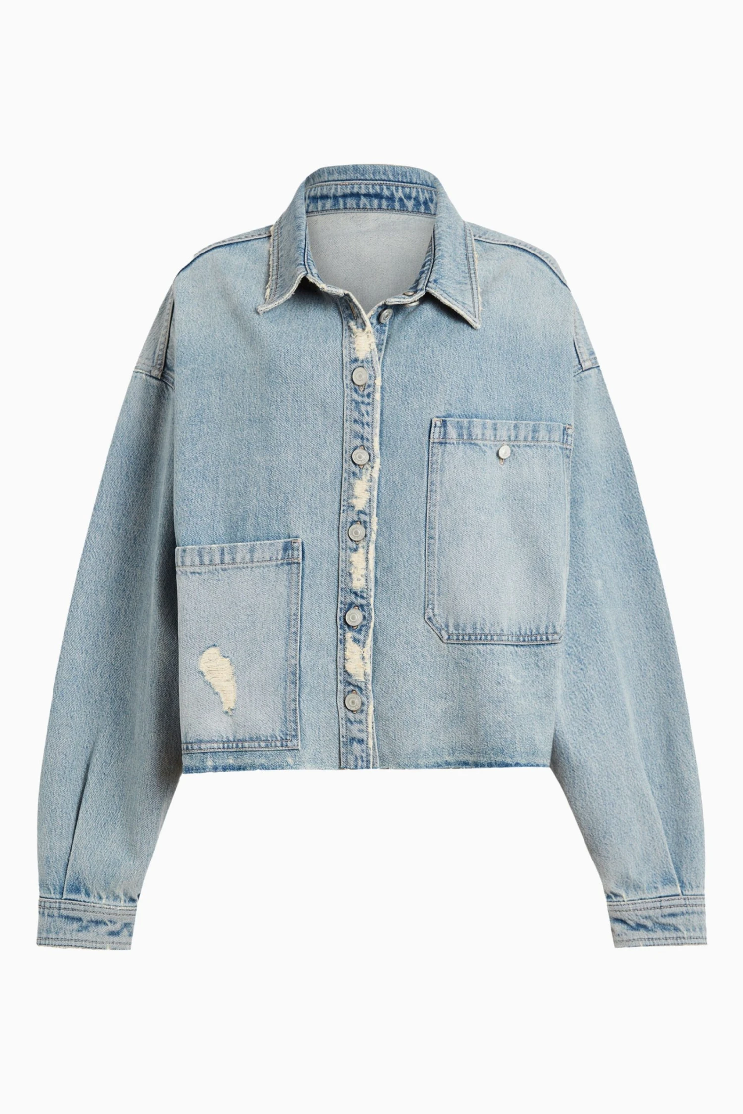 All Saints AllSaints Blue Nicky Shirt Jacket - Image 7