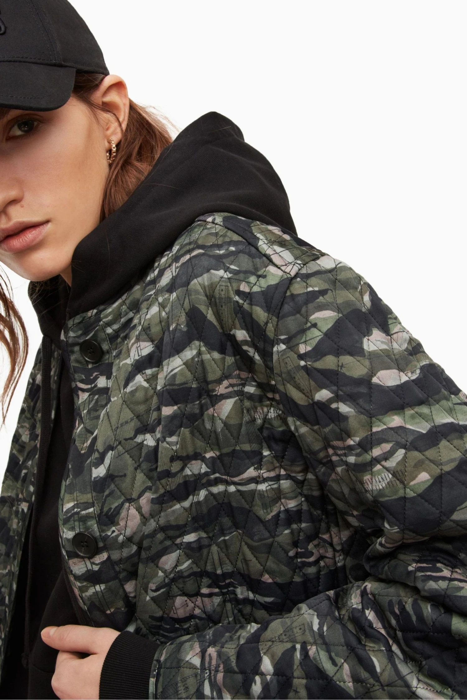 All Saints Green Hallie Liner Jacket - Image 6