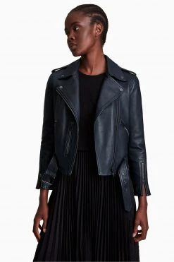 All Saints AllSaints Blue Balfern Biker Jacket