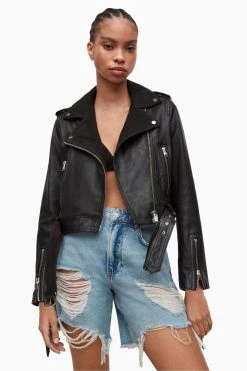 All Saints AllSaints Ayra Black Tassel Jacket